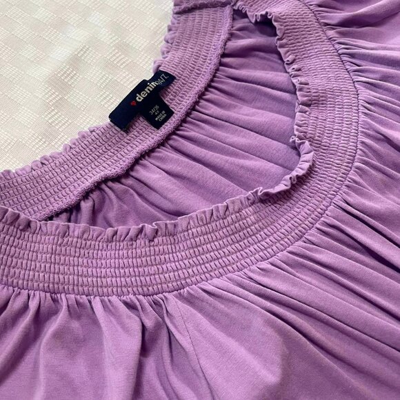 NWOT Size 4X (34/36W) Denim 24/7 Light Purple Pull Over Tunic - Picture 5 of 10